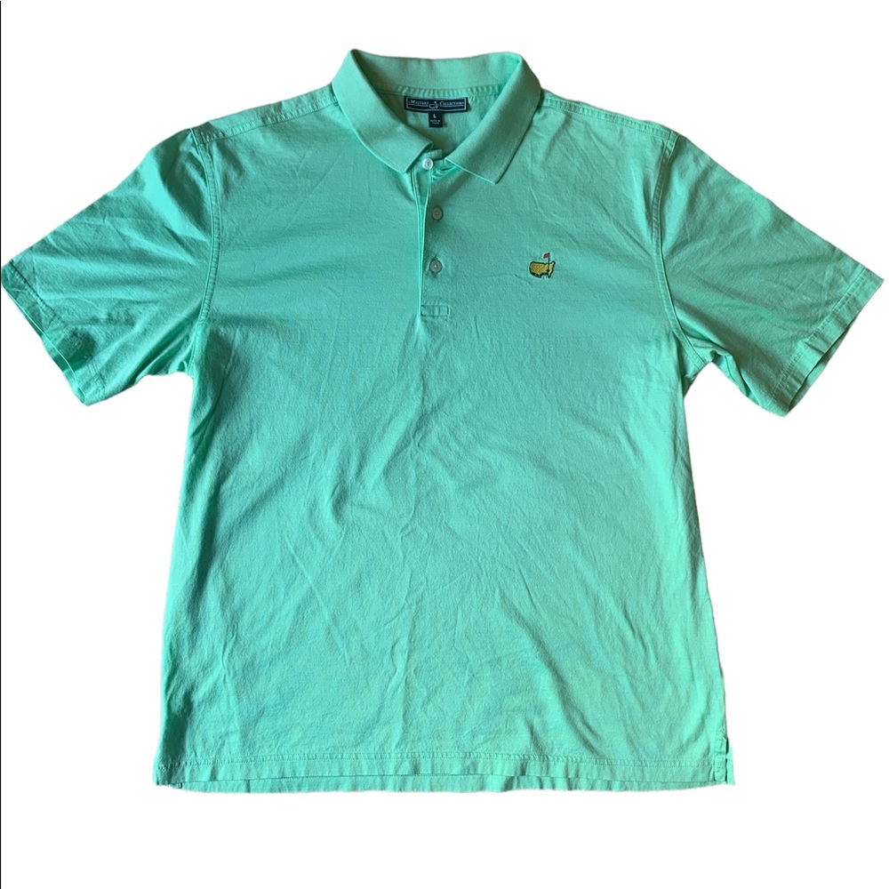 Masters Collection 100% Pima Cotton Golf Polo Shirt Size Large Lime Green